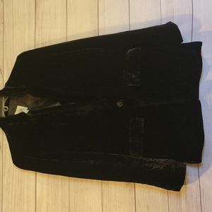 Gap Black one button velvet blazer - Size XS
